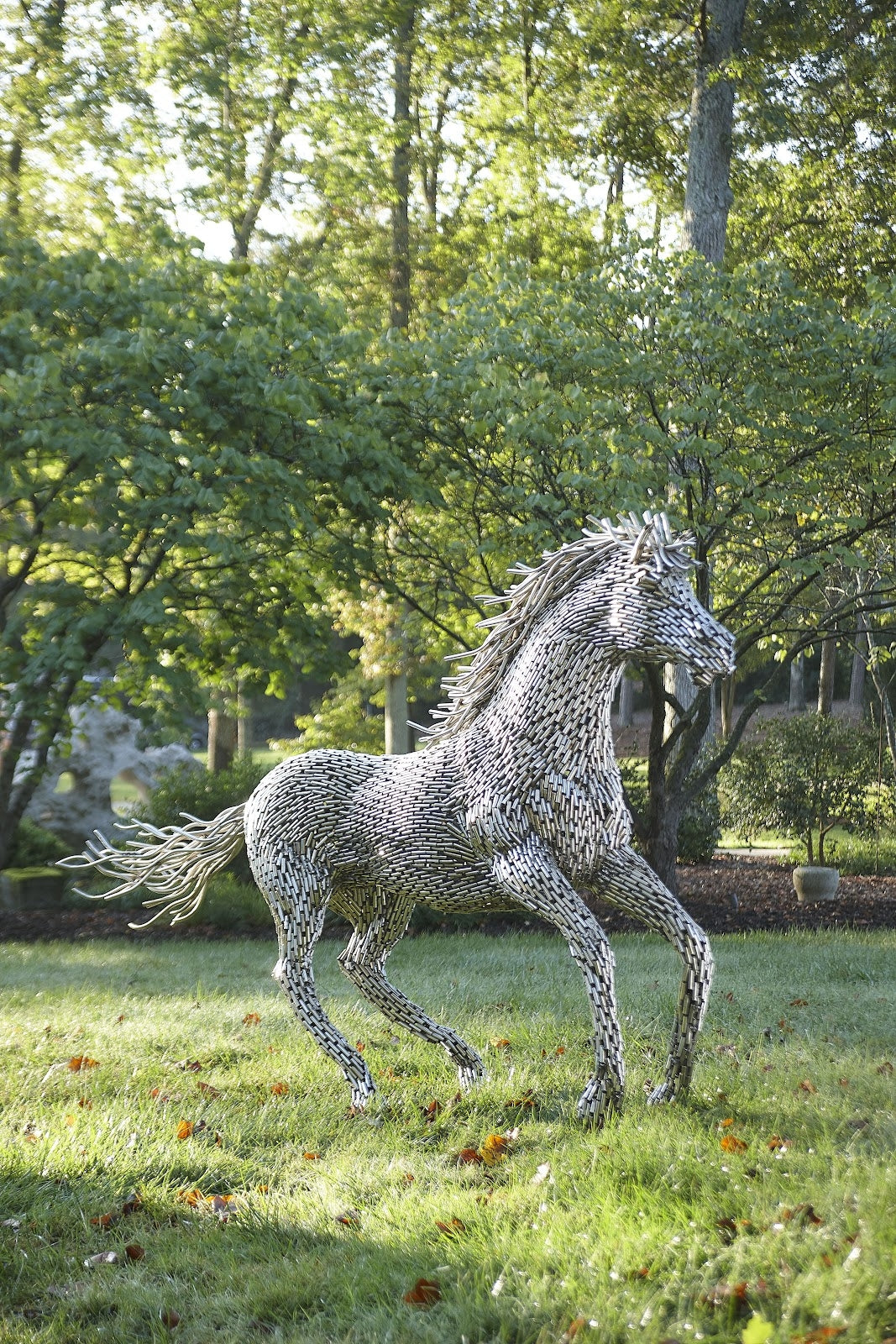 Horse Pipe Sculpture Galloping, Stainless Steel Sculptures & Statues Phillips Collection