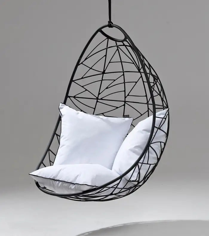 Nest Egg Hanging Swing Chair in Black By Studio Sterling Hanging Chairs Studio Sterling