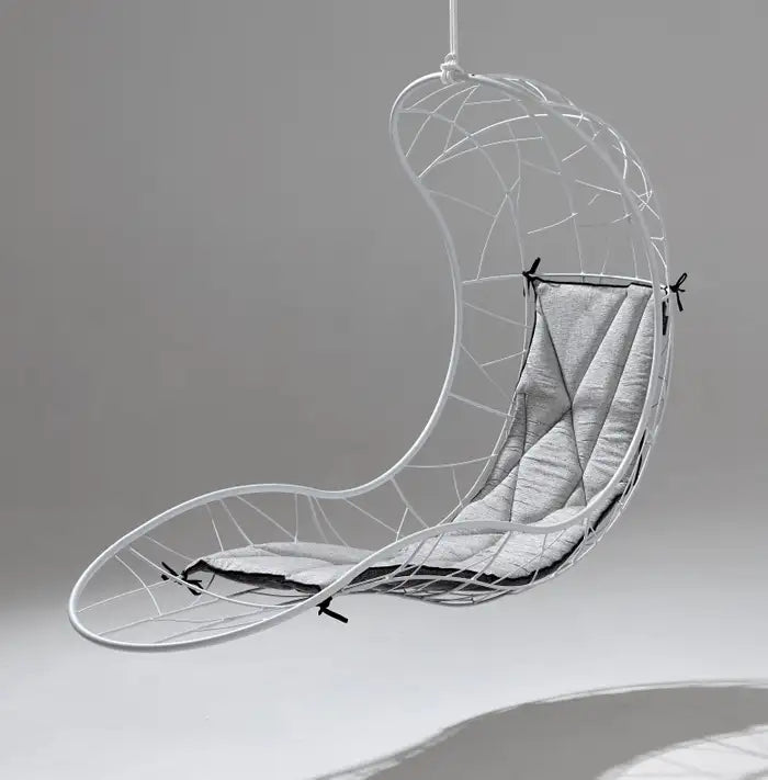 Recliner Hanging Swing Chair in Black Hanging Chairs Studio Stirling