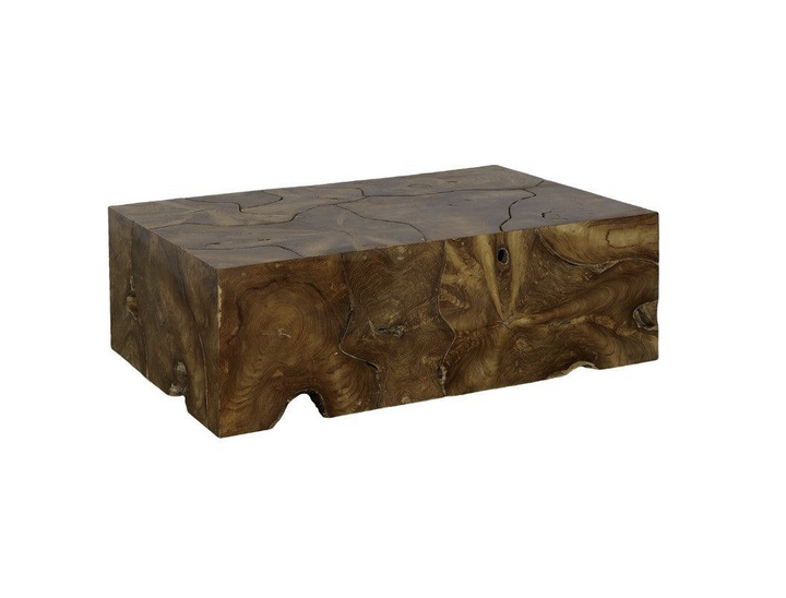 Teak Slice Coffee Table, Rectangle Coffee Tables Phillips Collection