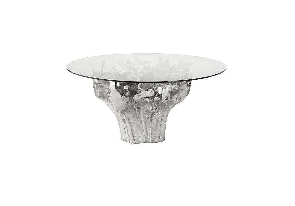 Cast Root Round Dining Table , Silver Round Dining Tables Phillips Collection