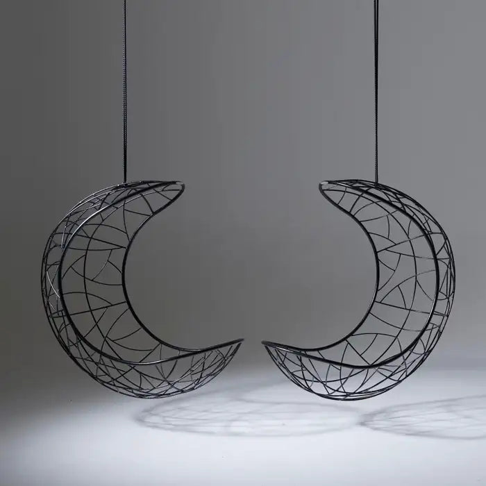 Lucky Bean Hanging Swing Chair in Black Hanging Chairs Studio Stirling