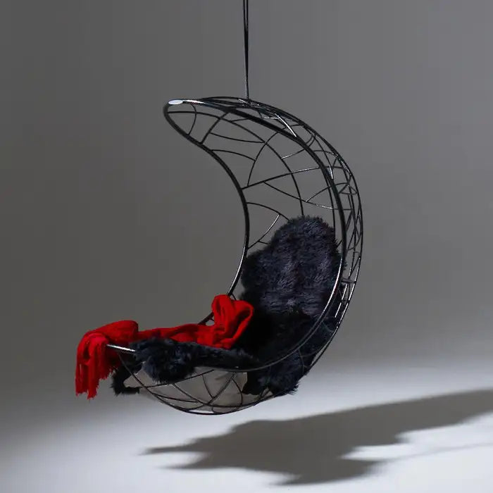 Lucky Bean Hanging Swing Chair in Black Hanging Chairs Studio Stirling