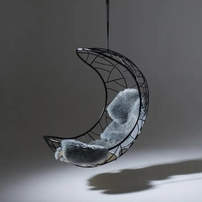 Lucky Bean Hanging Swing Chair in Black Hanging Chairs Studio Stirling