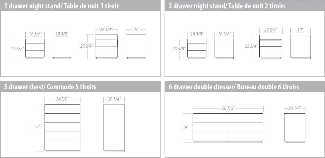 Boulevard 6 Drawer Dresser Dressers Trica