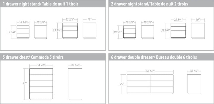 Boulevard 6 Drawer Dresser Dressers Trica