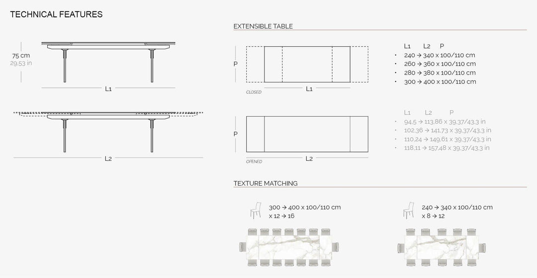 CONVIVIUM DINING TABLE by Naos Extension Dining Table NAOS