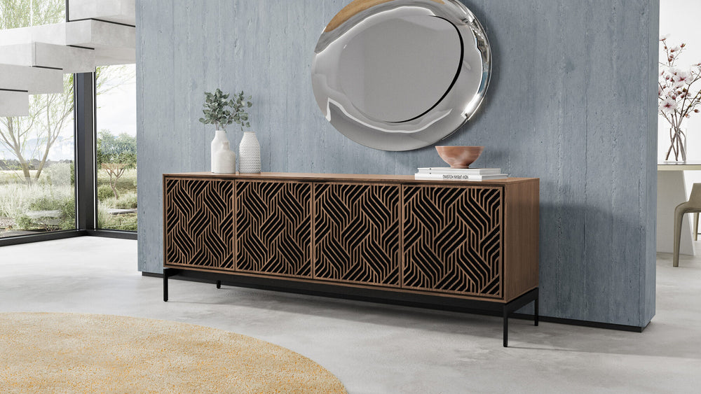 Elements 8709 Weave Media Cabinet with Console Base Media Consoles BDI