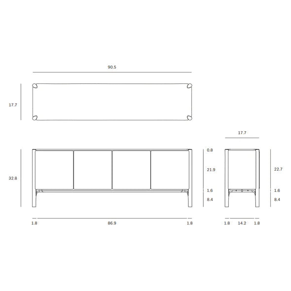 PI Sideboard Media Cabs Ethnicraft