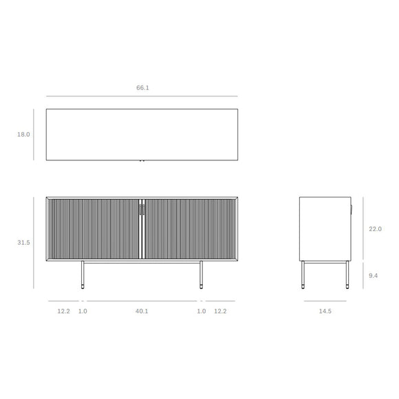 Roller Max Sideboard Media Cabs Ethnicraft