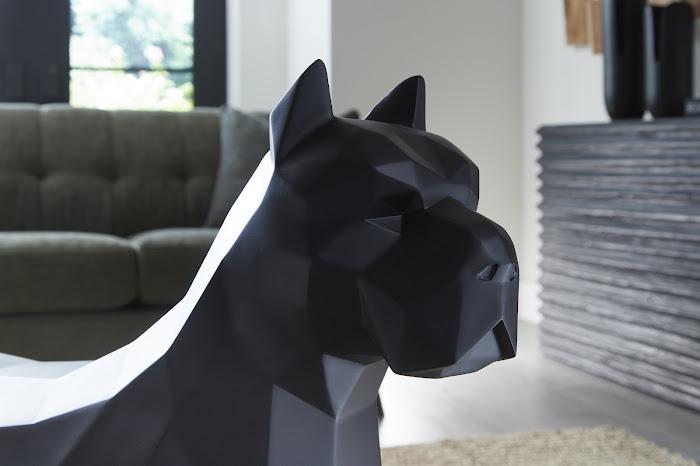 Pitbull Facet Sculpture, Matte Black Sculptures & Statues Phillips Collection