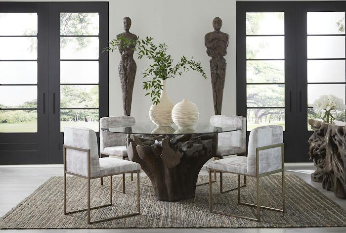 Cast Root Round Dining Table , Bronze Round Dining Tables Phillips Collection