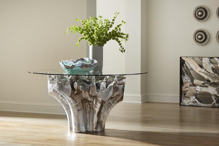 Cast Root Round Dining Table , Silver Round Dining Tables Phillips Collection