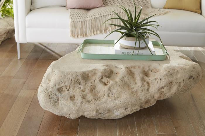 Cast Boulder Coffee Table Large , Roman Stone Coffee Tables Phillips Collection