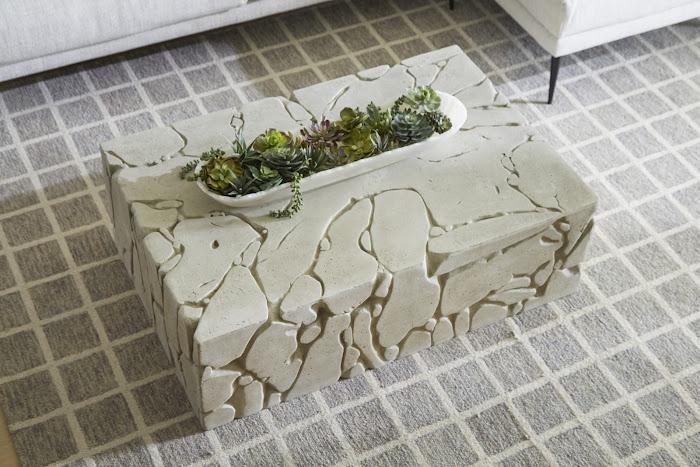 Chunk Coffee Table, Rectangle, Roman Stone Coffee Tables Phillips Collection