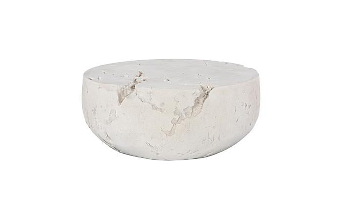 Cast Cheese Stone Coffee Table, Round, Roman Stone Coffee Tables Phillips Collection