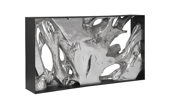 Cast Root Metal Framed Console ,Silver Leaf, Small Consoles Phillips Collection