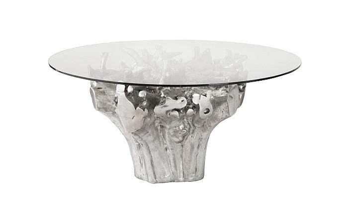 Cast Root Round Dining Table , Silver Round Dining Tables Phillips Collection