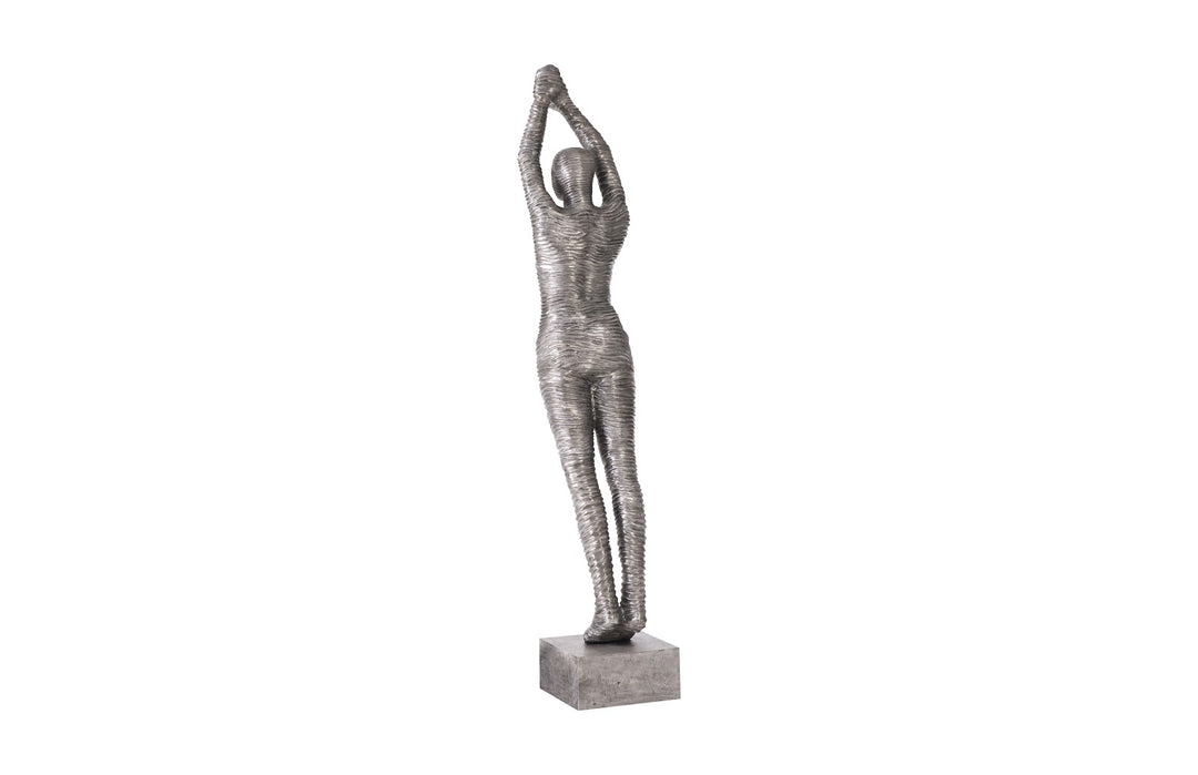 Standing Diving Sculpture Black/Silver, Aluminum Sculptures & Statues Phillips Collection