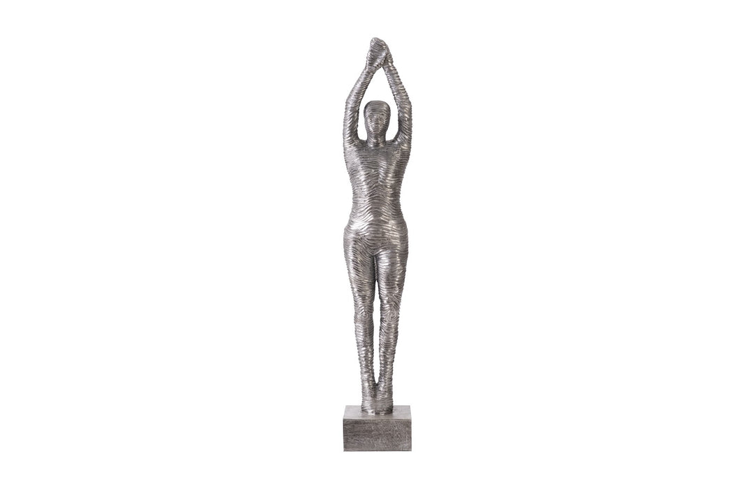 Standing Diving Sculpture Black/Silver, Aluminum Sculptures & Statues Phillips Collection