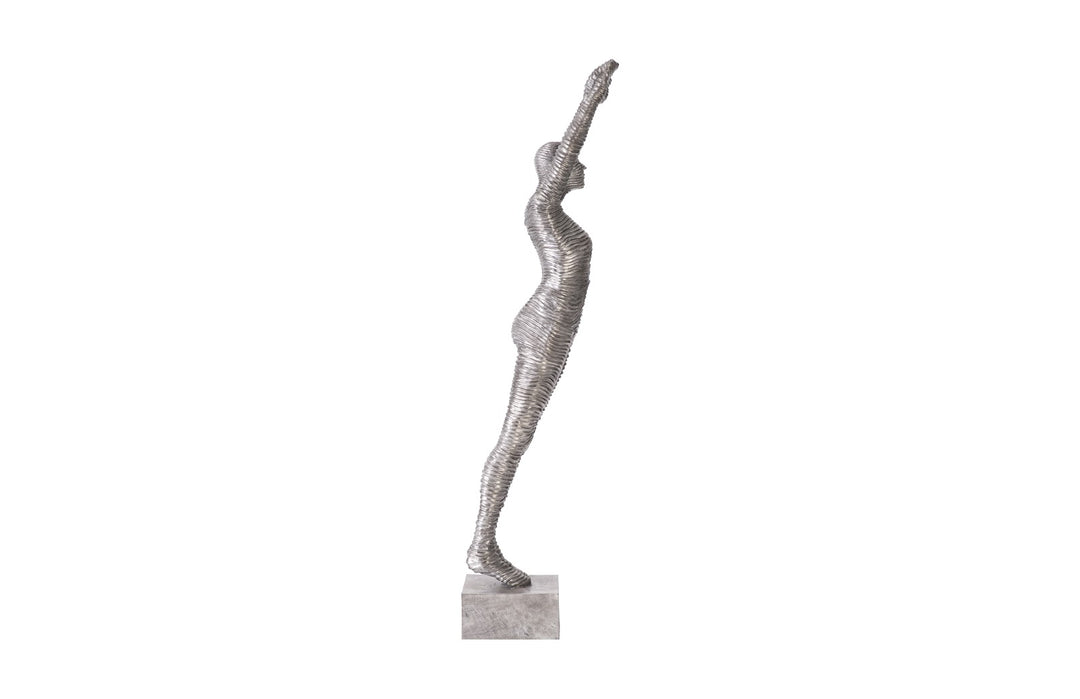 Standing Diving Sculpture Black/Silver, Aluminum Sculptures & Statues Phillips Collection