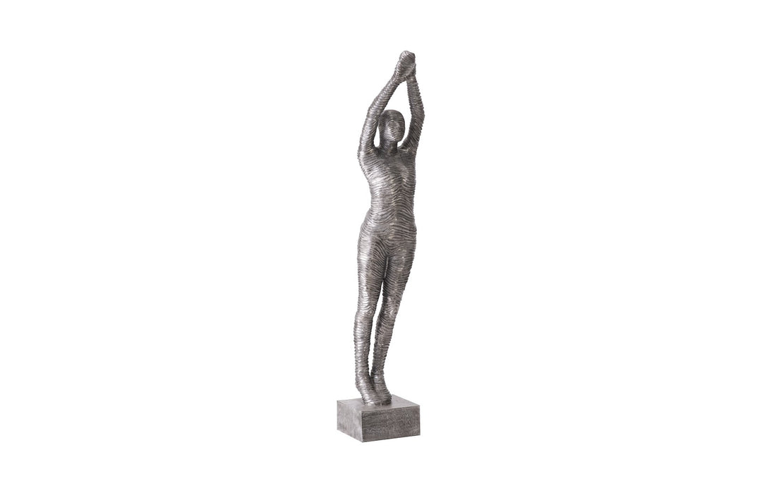 Standing Diving Sculpture Black/Silver, Aluminum Sculptures & Statues Phillips Collection