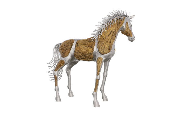 Mustang Horse Woodland Sculpture Standing Sculptures & Statues Phillips Collection