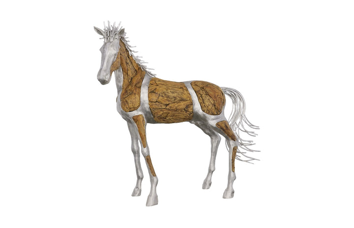 Mustang Horse Woodland Sculpture Standing Sculptures & Statues Phillips Collection