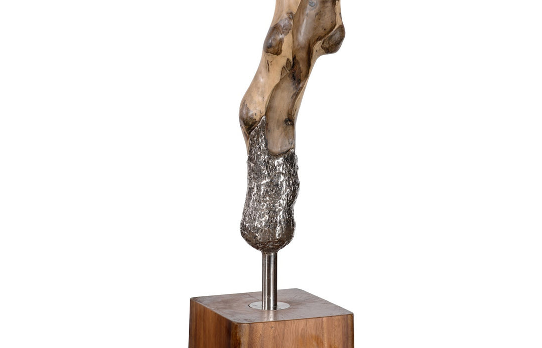 Sculpture On Wood Base with Stainless Steel Sculptures & Statues Phillips Collection