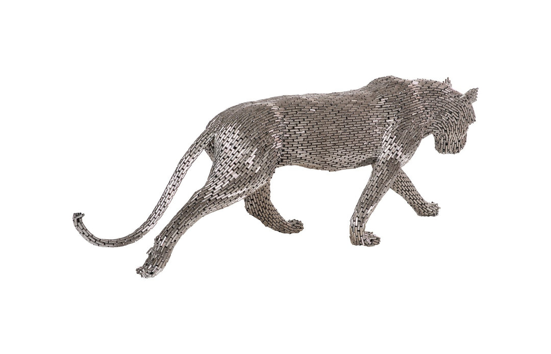 Panther Pipe Sculpture, Walking Stainless Steel, Large Sculptures & Statues Phillips Collection