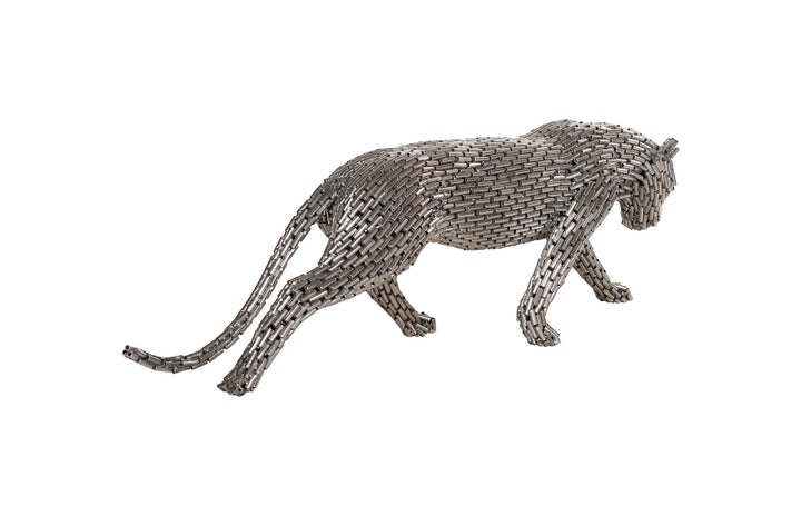 Panther Pipe Sculpture, Walking Stainless Steel, Small Sculptures & Statues Phillips Collection