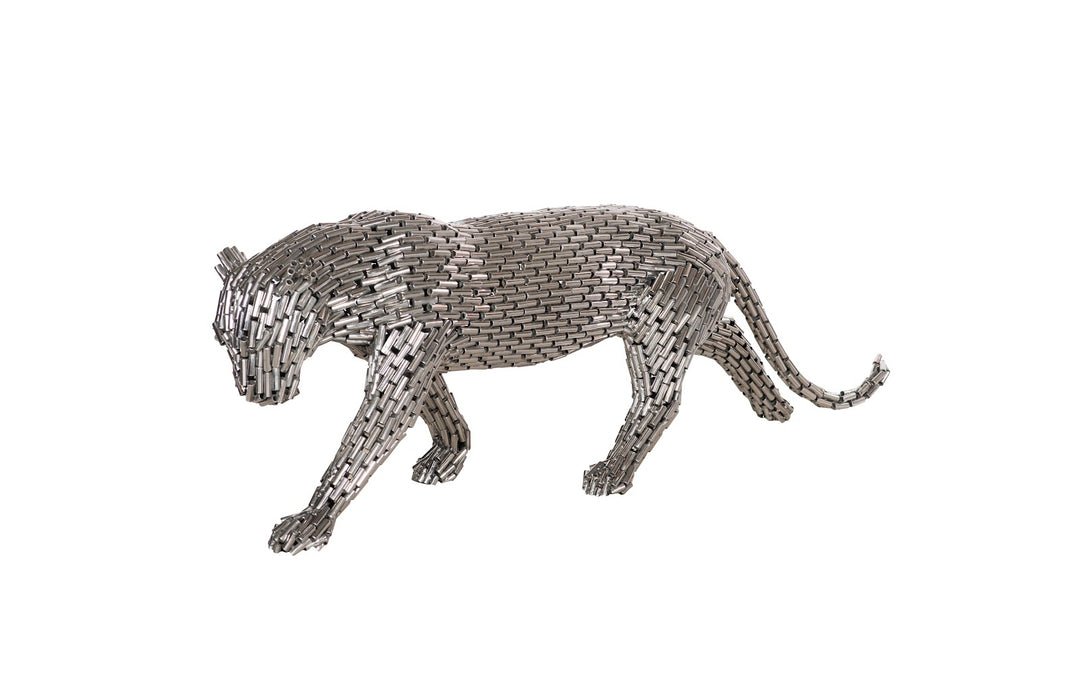 Panther Pipe Sculpture, Walking Stainless Steel, Small Sculptures & Statues Phillips Collection