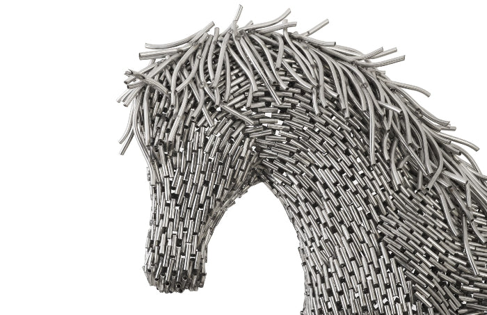 Horse Pipe Sculpture, Walking Stainless Steel Sculptures & Statues Phillips Collection