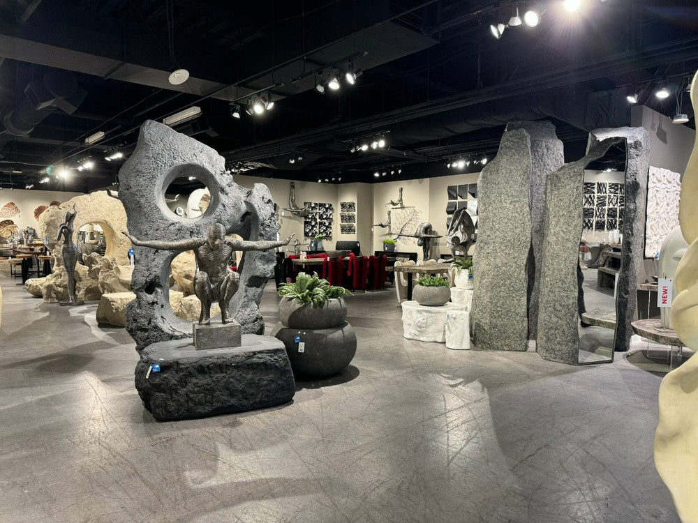 Cast Colossal Splinter Stone Sculpture, Gray Sculptures & Statues Phillips Collection