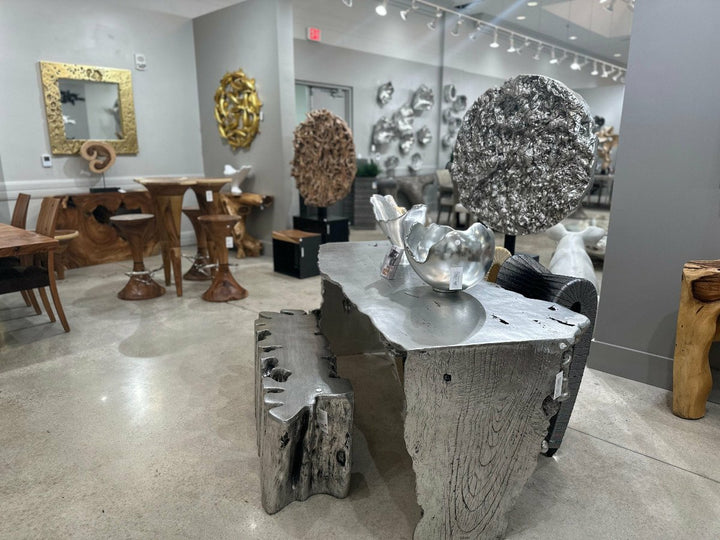 Waterfall Desk, Silver Leaf Desks Phillips Collection