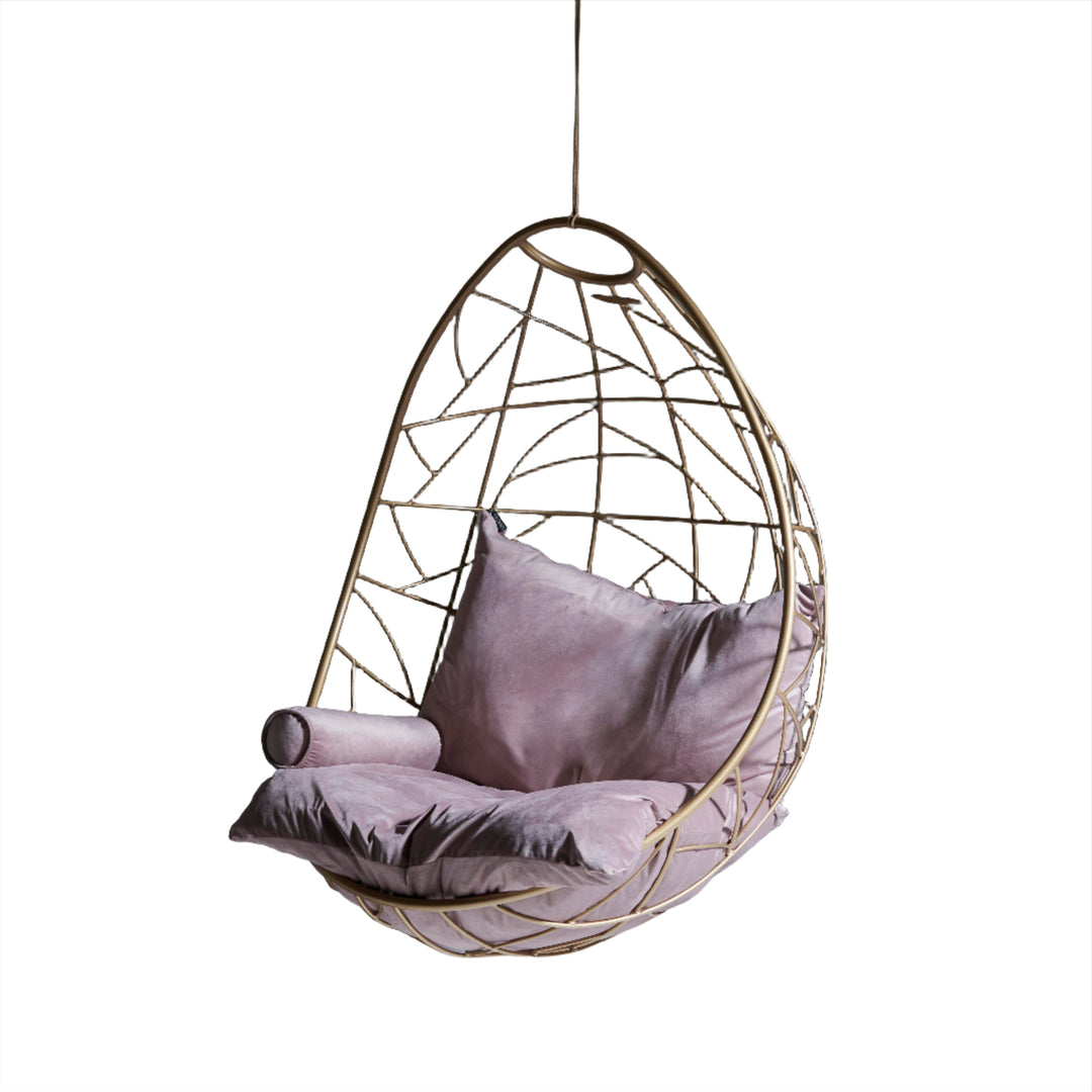 Nest Egg Hanging Swing Chair in Gold By Studio Sterling Hanging Chairs Studio Sterling