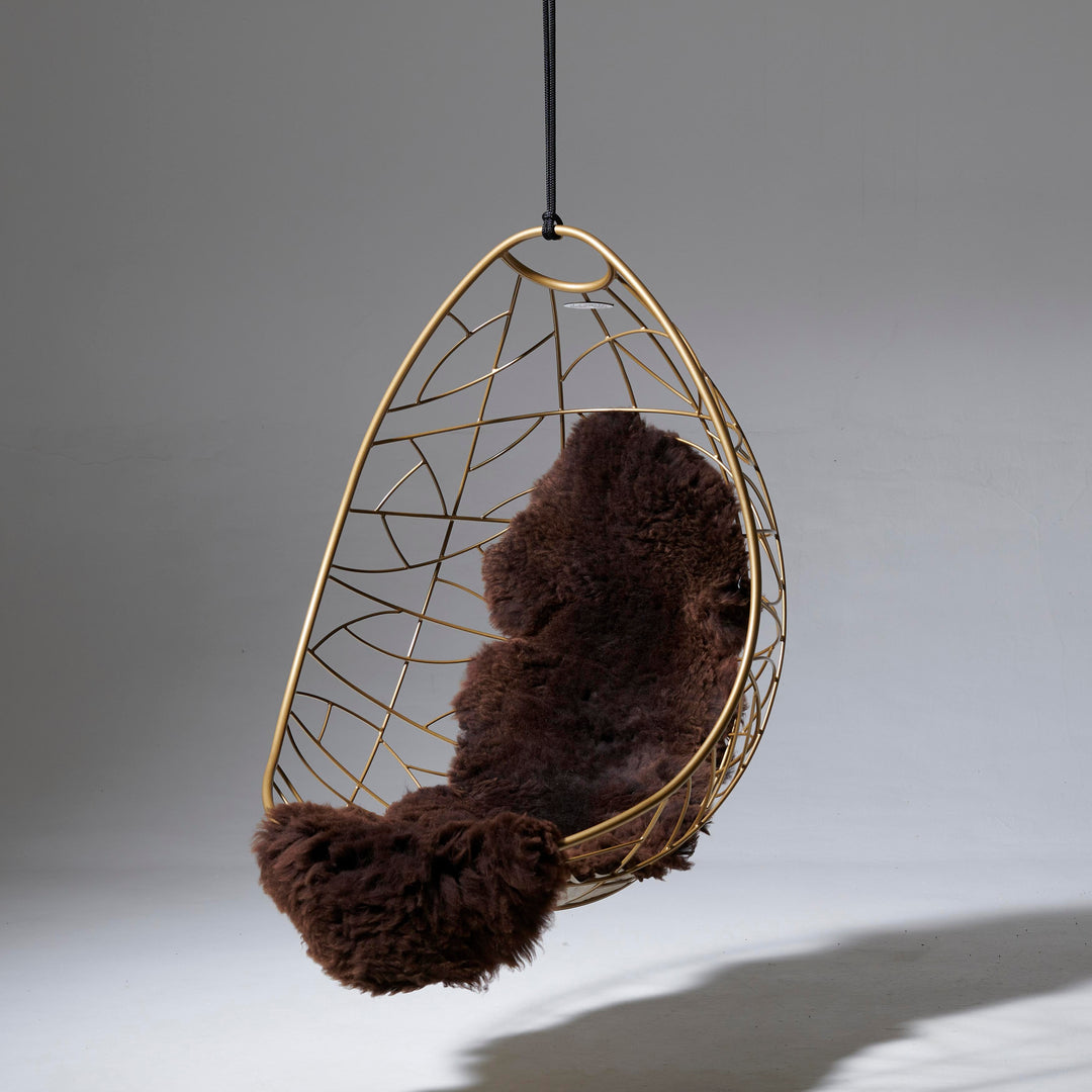 Nest Egg Hanging Swing Chair in Gold Hanging Chairs Studio Stirling