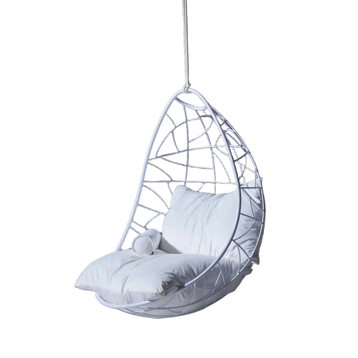 Nest Egg Hanging Swing Chair in Glossy White Hanging Chairs Studio Stirling