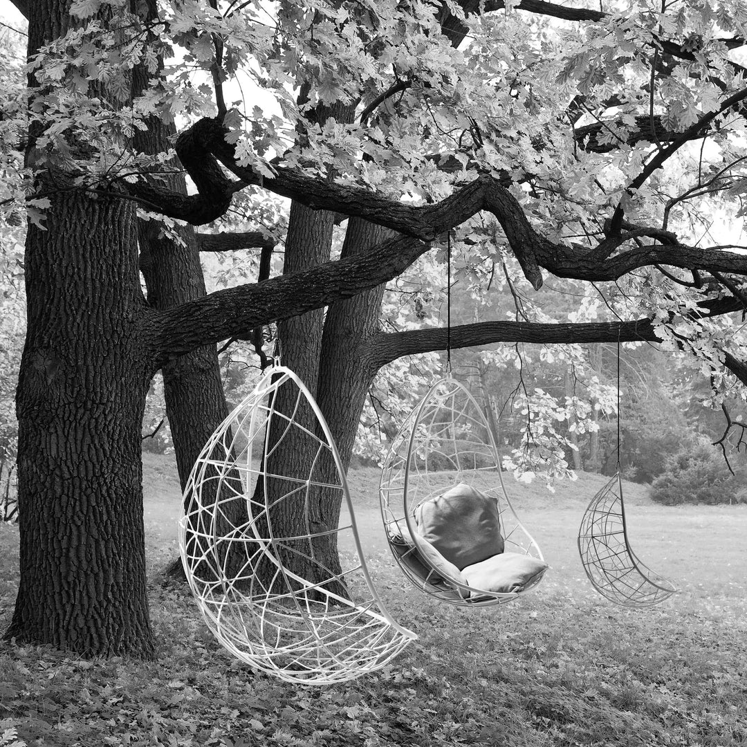 Nest Egg Hanging Swing Chair in Glossy White Hanging Chairs Studio Stirling