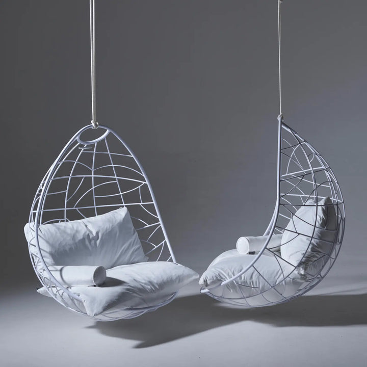 Nest Egg Hanging Swing Chair in Glossy White Hanging Chairs Studio Stirling