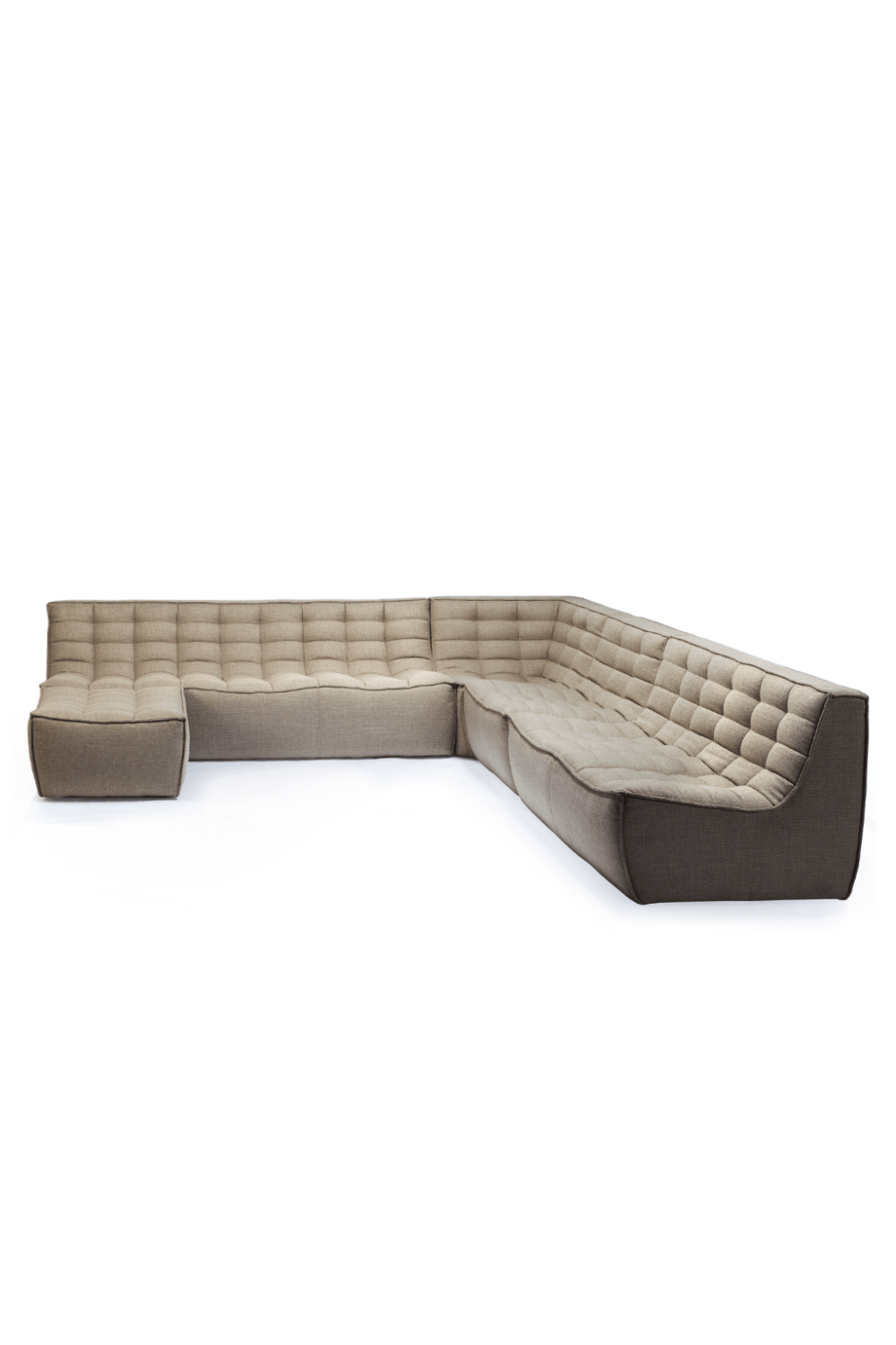 N701 Modular 4-Piece Beige Fabric Sectional Set by Ethnicraft Sectionals Ethnicraft