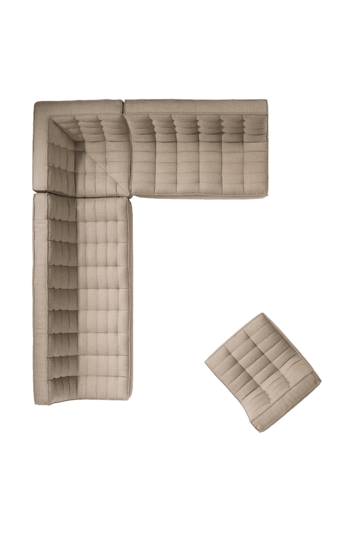 N701 Modular 4-Piece Beige Fabric Sectional Set Sectionals Ethnicraft