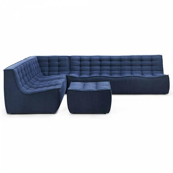 N701 Modular 4-Piece Blue Fabric Sectional Set Sectionals Ethnicraft