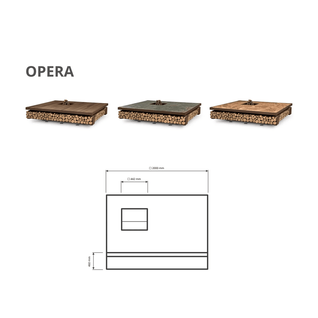 Opera Fire Pit Outdoor / Outdoor Fire Table AK47 Design