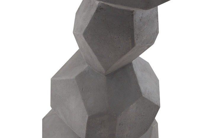 Faceted Rock Column Sculpture Gray Sculptures & Statues Phillips Collection