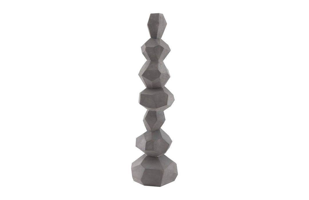 Faceted Rock Column Sculpture Gray Sculptures & Statues Phillips Collection