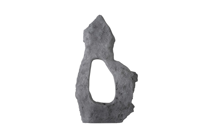 Colossal Cast Stone Sculpture Single Hole, Charcoal Stone Sculptures & Statues Phillips Collection