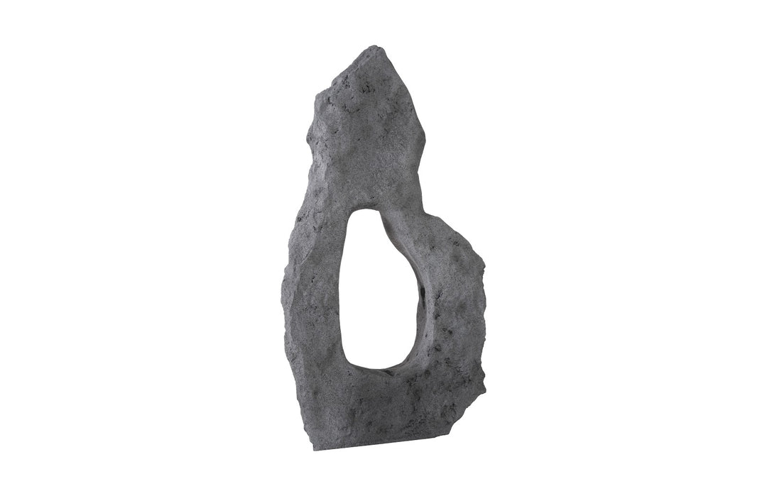 Colossal Cast Stone Sculpture Single Hole, Charcoal Stone Sculptures & Statues Phillips Collection