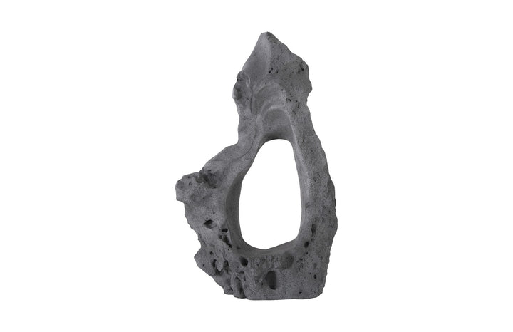 Colossal Cast Stone Sculpture Single Hole, Charcoal Stone Sculptures & Statues Phillips Collection