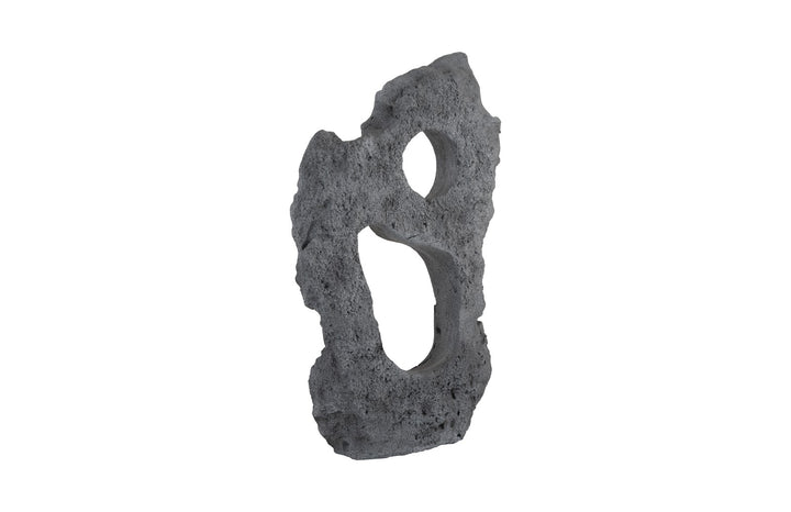 Colossal Cast Stone Sculpture Two Holes, Charcoal Stone Sculptures & Statues Phillips Collection